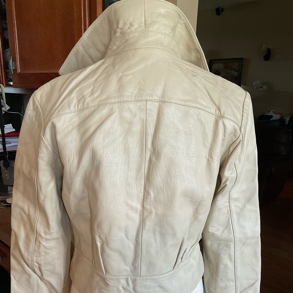 Gen. Leather Vintage Express Ivory/Cream Jacket 5/6, Pre-owned - Picture 6 of 16